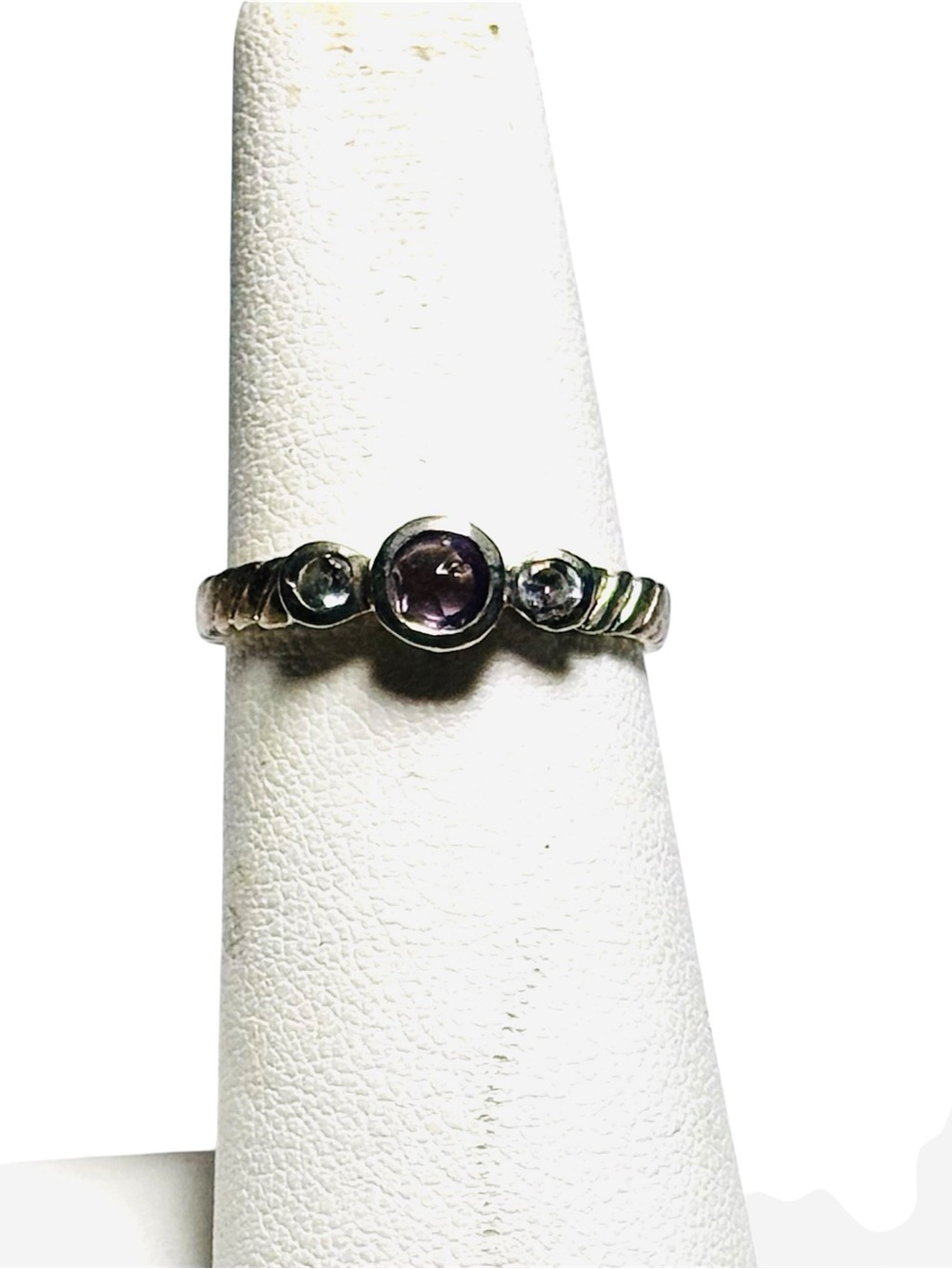 Sterling Silver Gemstone Ring Size6